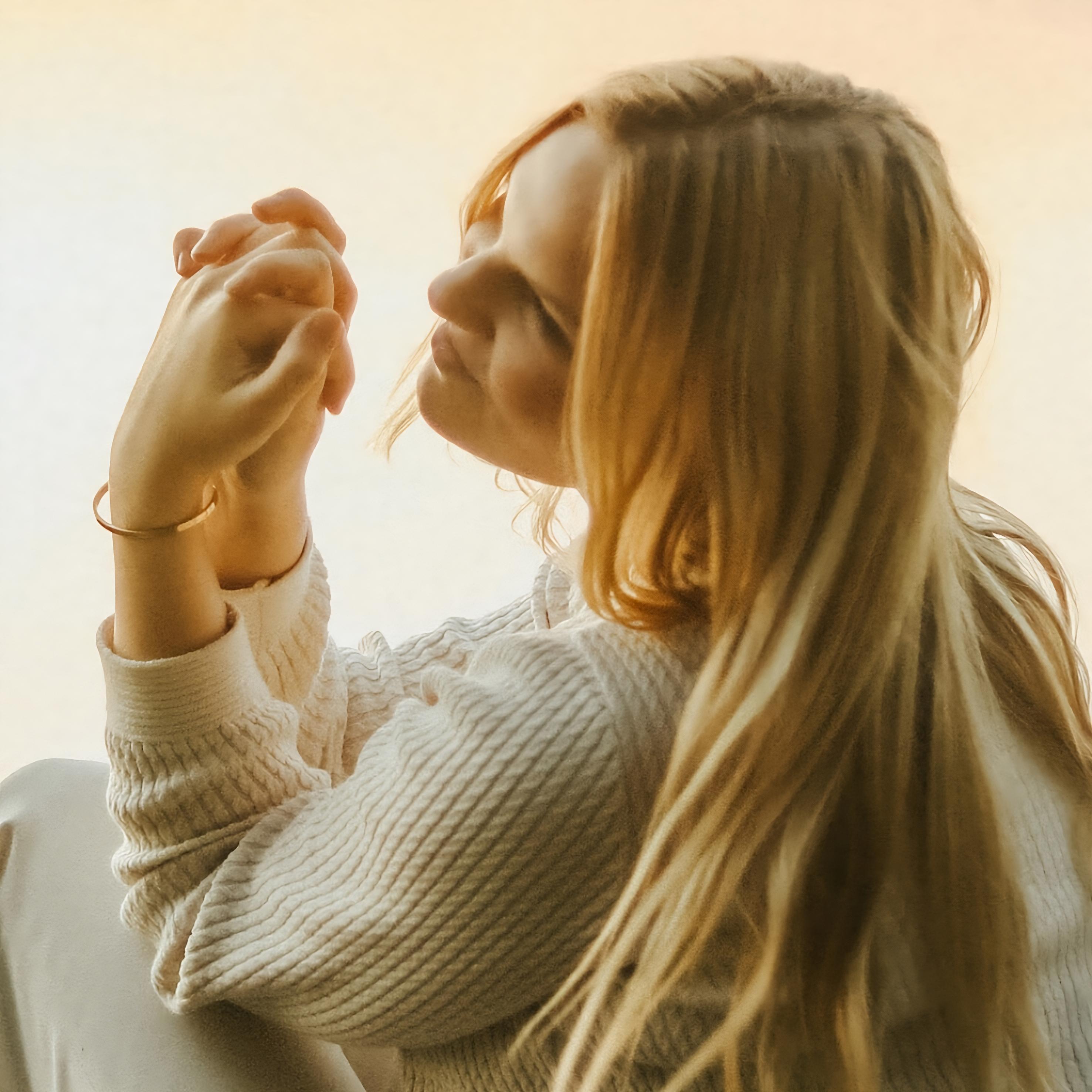 Image that has a pretty girl sitting by water showing bracelet